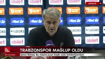 Şenol Güneş: Bu maçta puan kaybı asla beklemiyordum