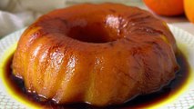 Flan de naranja fácil y sin horno - Cocina Fácil