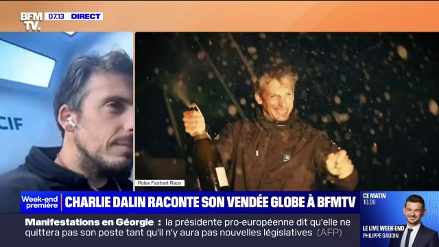 Vendée Globe: le skippeur Charlie Dalin raconte sa course à BFMTV