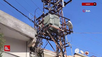 Hatay'da bomba gibi patlayan trafo vatandaşları tedirgin etti