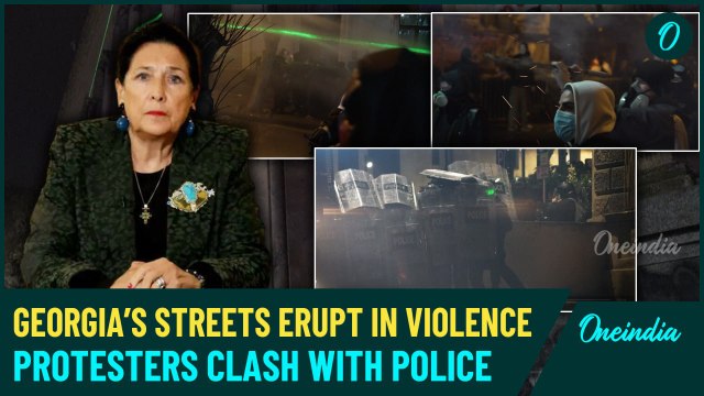 VIDEO | Violent Clashes Erupt Outside Georgia's Parliament; Police Fire Tear Gas, Rubber Bullets