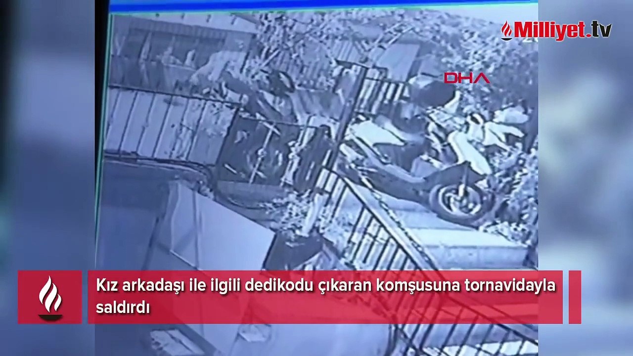 Kız arkadaşı ile ilgili dedikodu çıkaran komşusuna tornavidayla saldırdı