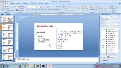 Learn Programming Technique C to Master Skills - Linked List ( Delete First Node Program )