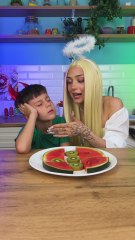 She 'Fruit' the System: The Ultimate Dessert Heist! 🍉🍓 #funny #food #creative