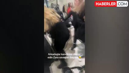 Kasım indiriminden mont almak için birbirlerine girdiler