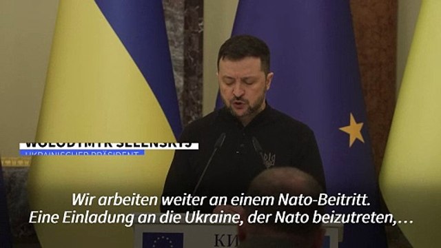 Selenskyj: Nato-Einladung für die Ukraine überlebenswichtig
