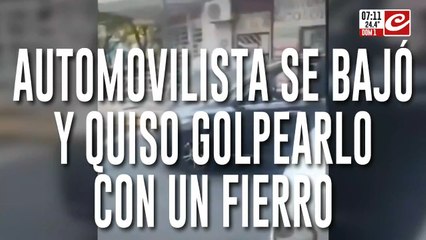 ruzó en rojo y atacó a un peatón con un fierro: licencia suspendida