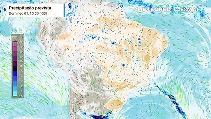 Ciclone e frente fria afetam a Região Sul e trazem risco de tempo severo neste domingo e segunda-feira