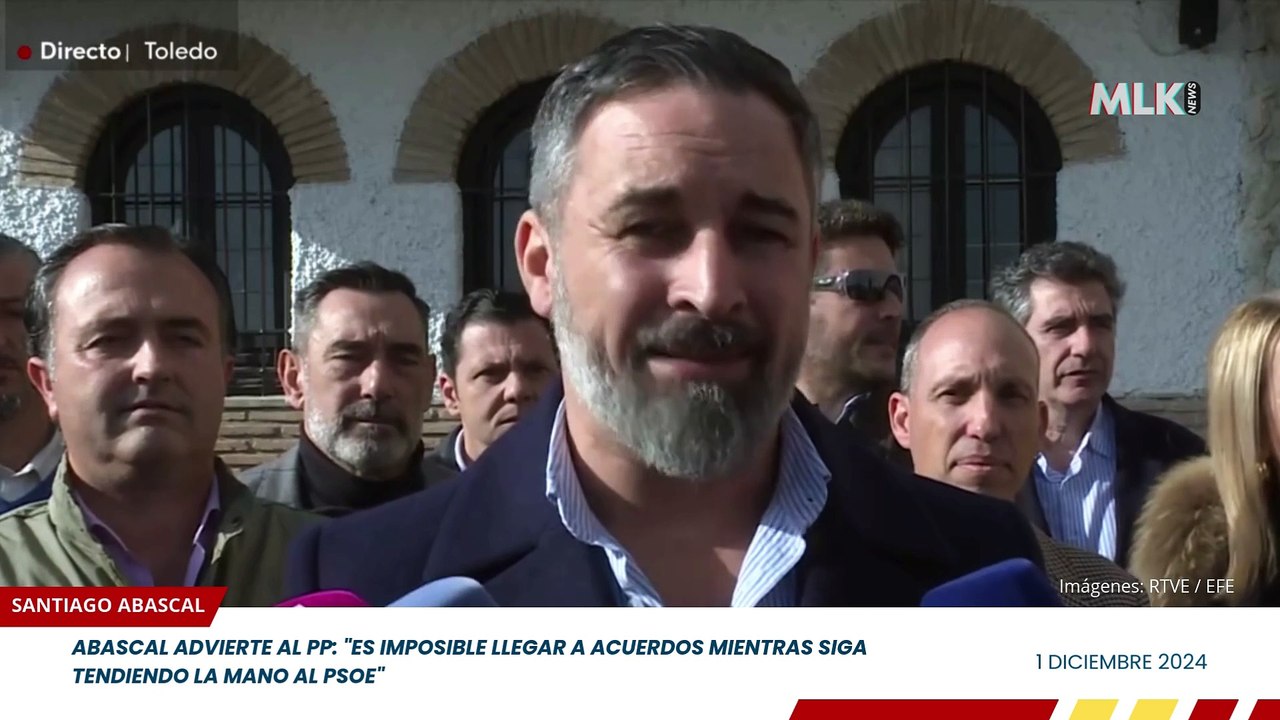 Abascal advierte al PP: "Es imposible llegar a acuerdos mientras siga tendiendo la mano al PSOE"