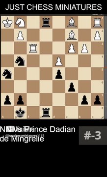 Prince Dadian de Mingrelie beats NN with the Anastasia's checkmate