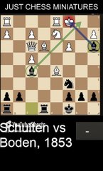 Samuel Boden defeats Schulder with the Boden's checkmate