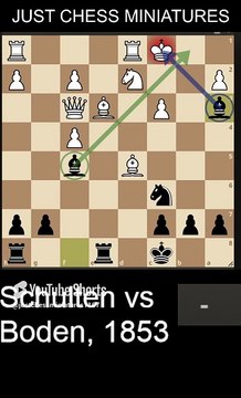 Samuel Boden defeats Schulder with the Boden's checkmate