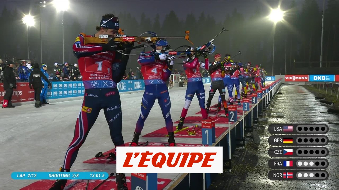 Le résumé du relais hommes de Kontiolahti - Biathlon - CM (H)