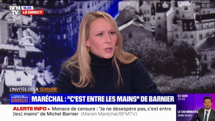 Motion de censure: Marion Maréchal se dit favorable, "si le gouvernement de Michel Barnier ne bouge sur aucun point"