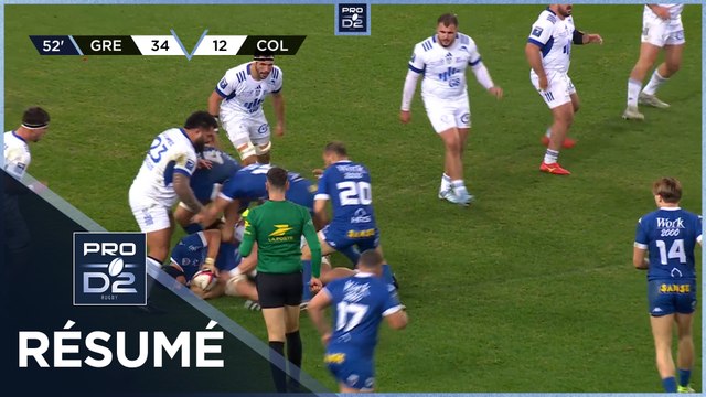 PRO D2 Saison 2024-2025 J12 - Résumé FC Grenoble Rugby - Colomiers Rugby
