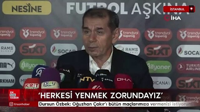Dursun Özbek: Oğuzhan Çakır’ı bütün maçlarımıza vermenizi istiyorum