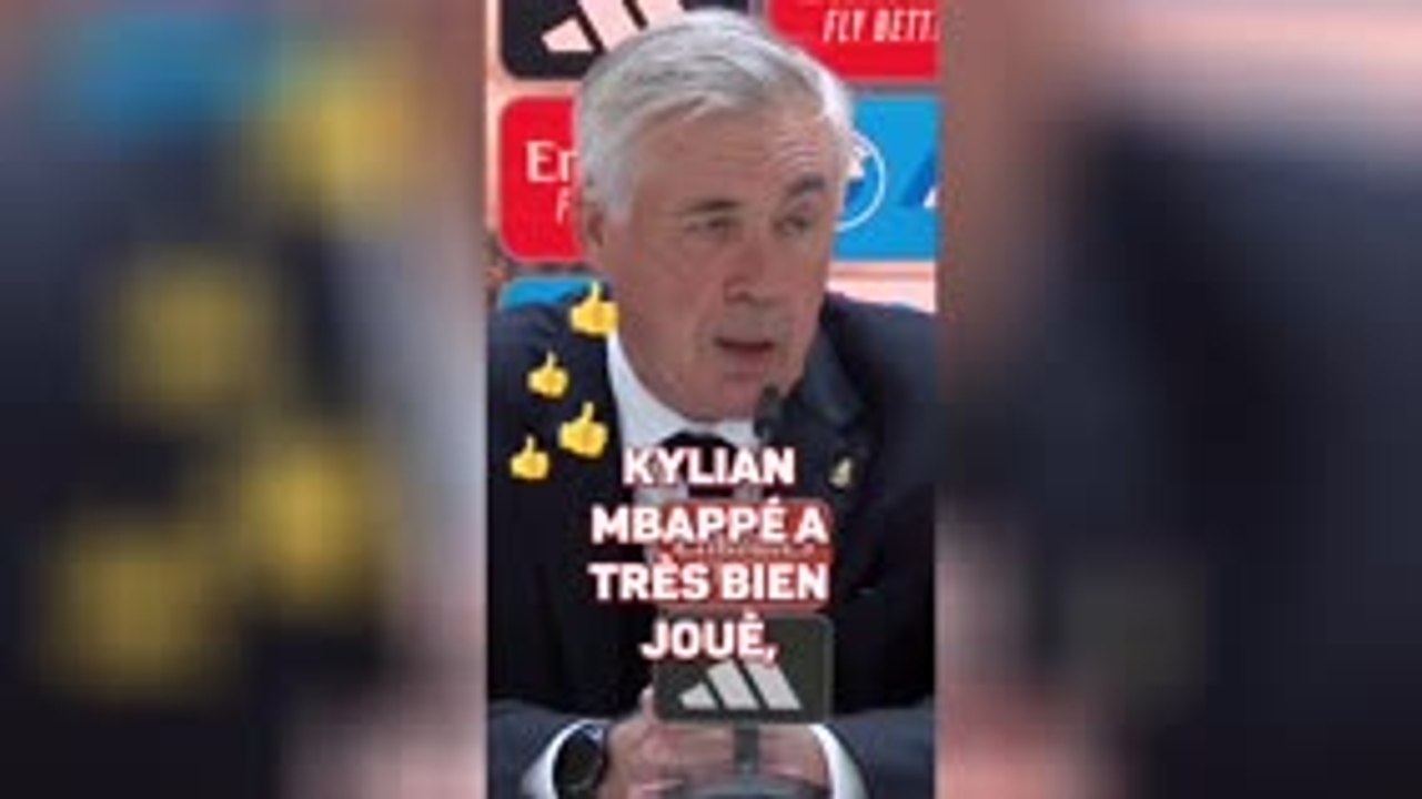 Real Madrid - Ancelotti très content du match de Mbappé : "Il a été dangereux comme toujours"