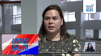 VP Sara Duterte, iginiit na hindi siya ang pasimuno ng mga gulo sa politika | Unang Balita