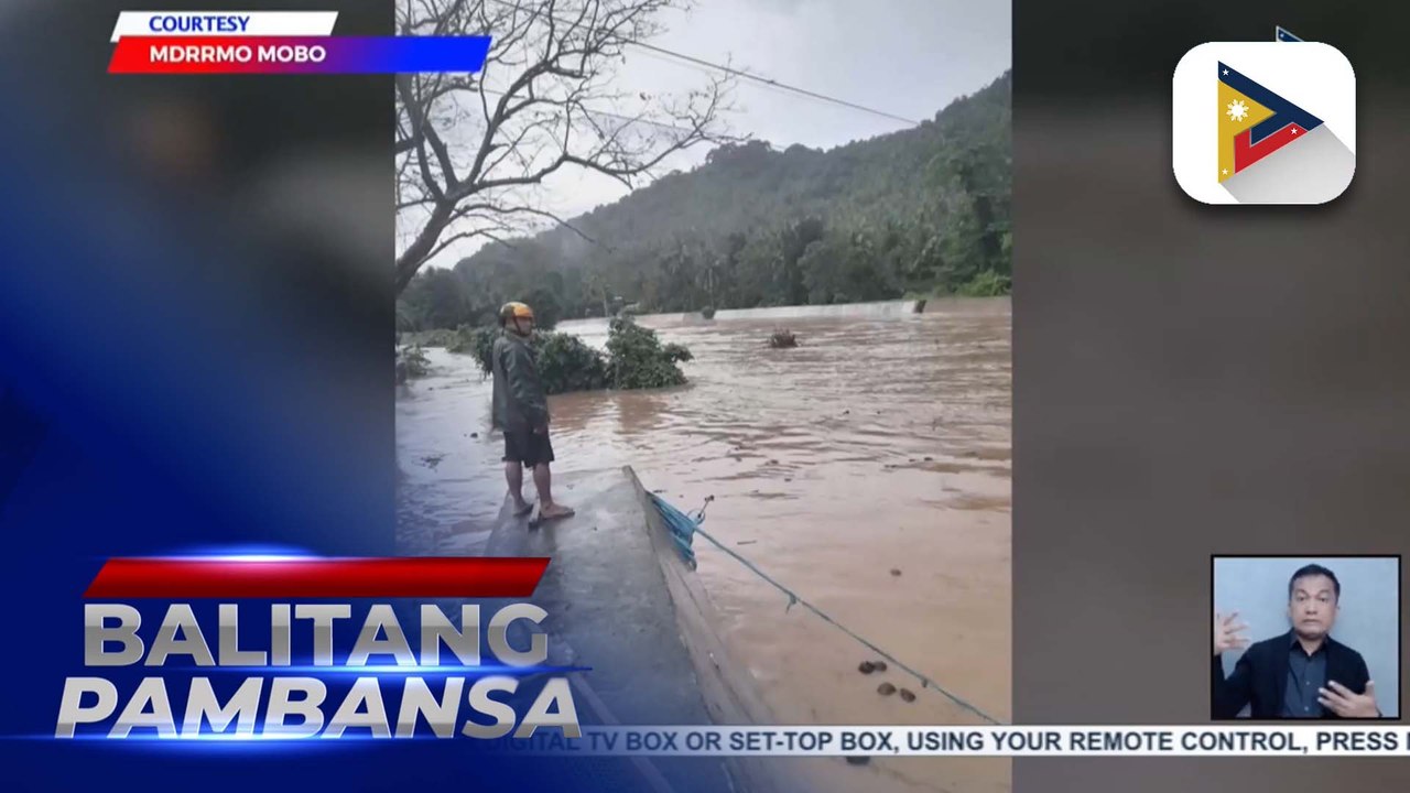 Malaking bahagi ng Mobo sa Masbate, nalubog sa baha dahil sa pag-ulang dulot ng shearline