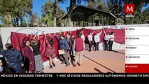 Mujeres realizan mural para promover la sororidad en Hidalgo