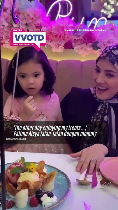 aru-baru ini, si comel Fatima Aisya meluangkan detik gembira bersama ibu tersayang, Nur Fazura