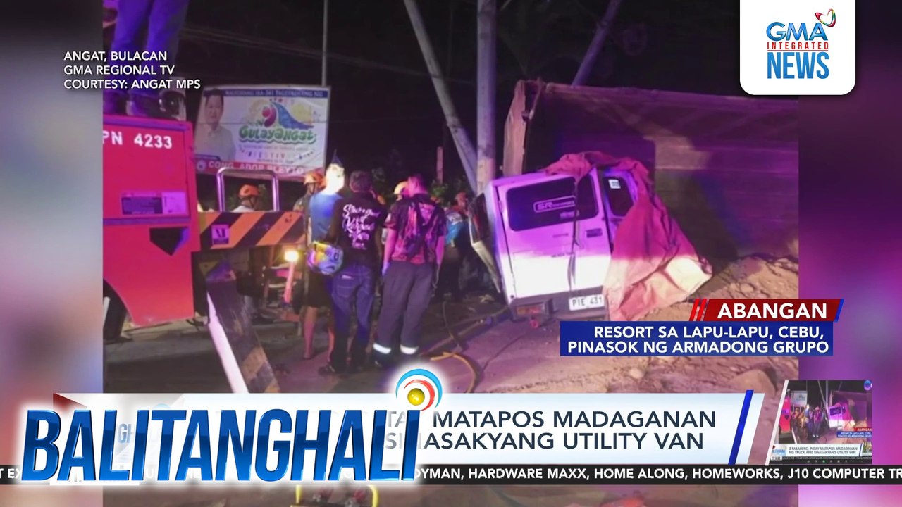 3 pasahero, patay matapos madaganan ng truck ang sinasakyang utility van | Balitanghali