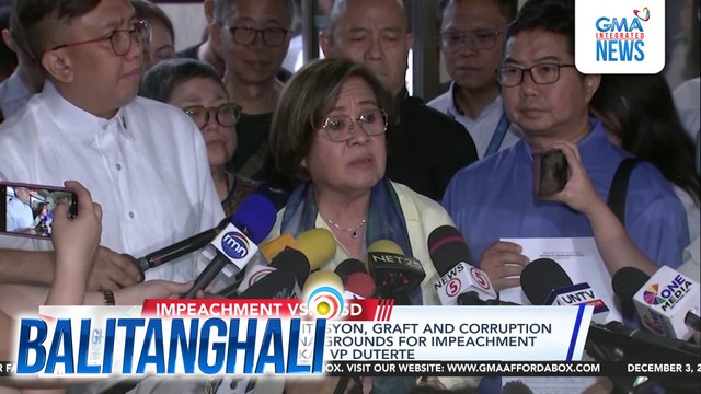 Iba't ibang civil society at religious groups, naghain ng impeachment complaint laban kay VP Duterte | Balitanghali