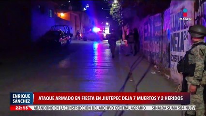 Ataque armado en una fiesta en Jiutepec, Morelos, deja 7 personas muertas