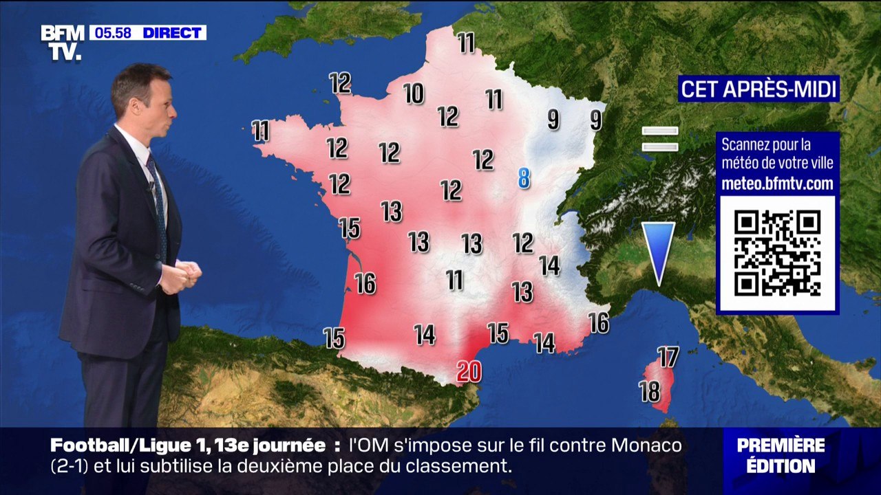 De la pluie et de la douceur, avec des températures comprises entre 8°C et 20° ... La météo de ce lundi 2 décembre