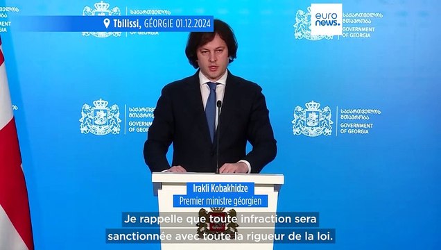 Quatrième nuit de manifestations en Géorgie après la suspension de l'adhésion à l'UE