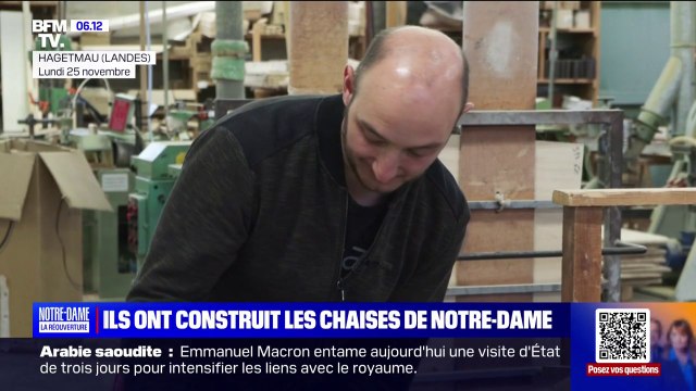 Artisans, designeuse… Ils ont construit les chaises de la cathédrale Notre-Dame