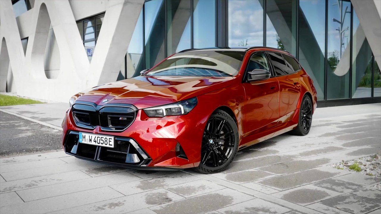 The all-new BMW M5 Touring Design Preview in Fire Red