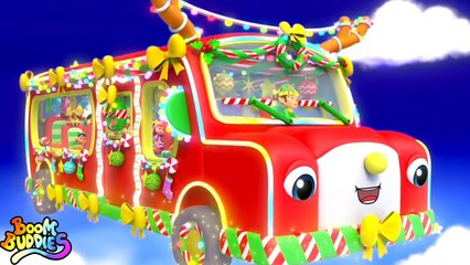 Wheels on the Bus Christmas Ride + More Xmas Carols & Kids Rhymes