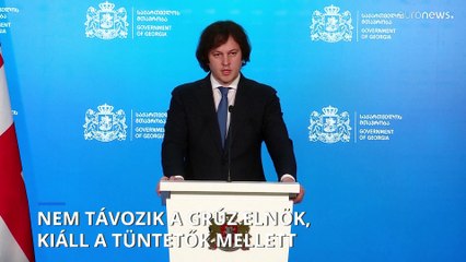 Negyedik éjszakai tüntetések Grúziában, a grúz államfő kitart a tüntetők mellett