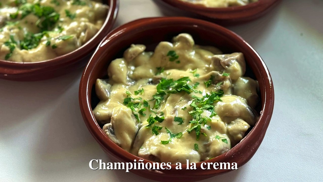 Champiñones a la crema