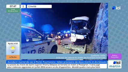 Accident de car de Porté-Puymorens : le directeur de cabinet du préfet des PO invité de France Bleu Roussillon