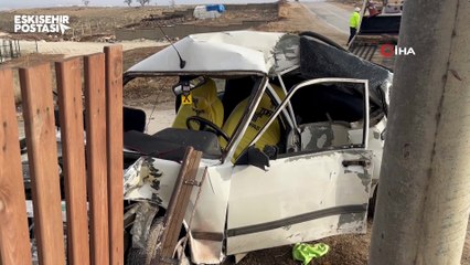 Eskişehir'de acı kaza kamerada! Genç sürücü kurtarılamadı