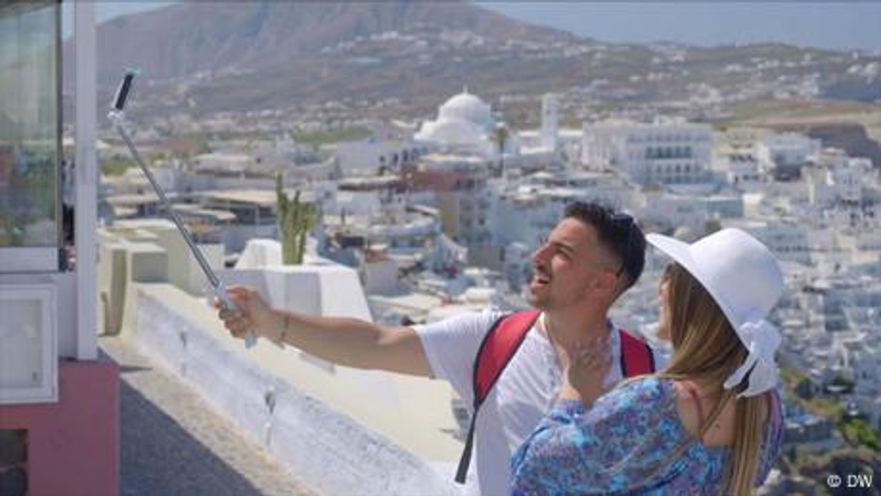 Santorini: Greek island beauty amidst tourist droves