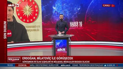 Cumhurbaşkanı Erdoğan, Milatoviç ile görüşecek