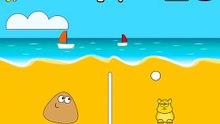 🏐 Let’s Play Volleyball with Pou – Medium Mode Fun!