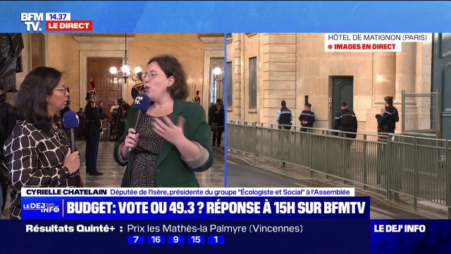 Menace de censure de Michel Barnier: On n'a aucune raison de maintenir un gouvernement qui fait une politique qu'on n'approuve pas , dénonce Cyrielle Chatelain (Les Écologistes)