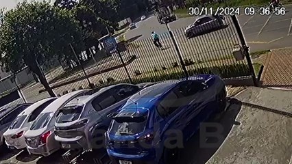 Câmera de segurança flagra acidente no Xaxim