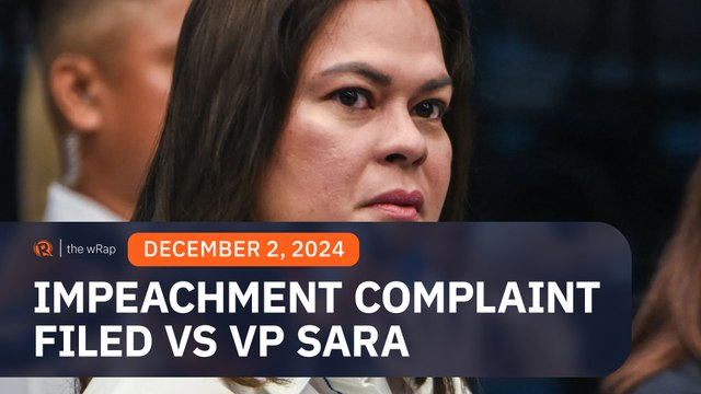 Impeachment complaint filed against VP Sara Duterte 