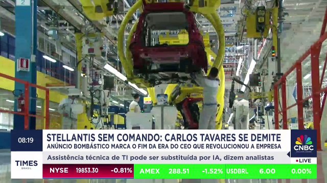 Carlos Tavares se demite da Stellantis após lucros caírem; Mariana Almeida comenta