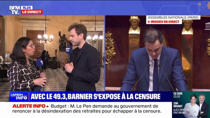 Menace de censure de Michel Barnier: "Marine Le Pen ne sait même plus sur quel pied elle danse", affirme Paul Vannier, député LFI