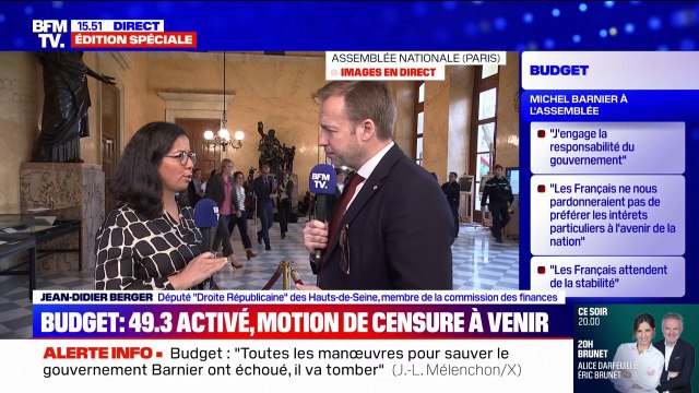 Recours au 49.3 sur le budget de la Sécurité sociale: Jean-Didier Berger (LR) dénonce le chantage qui n'a pas de fin de Marine Le Pen