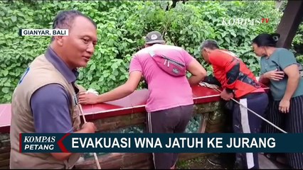 Usaha Evakuasi WNA Rusia Jatuh ke Jurang di Kawasan Ubud