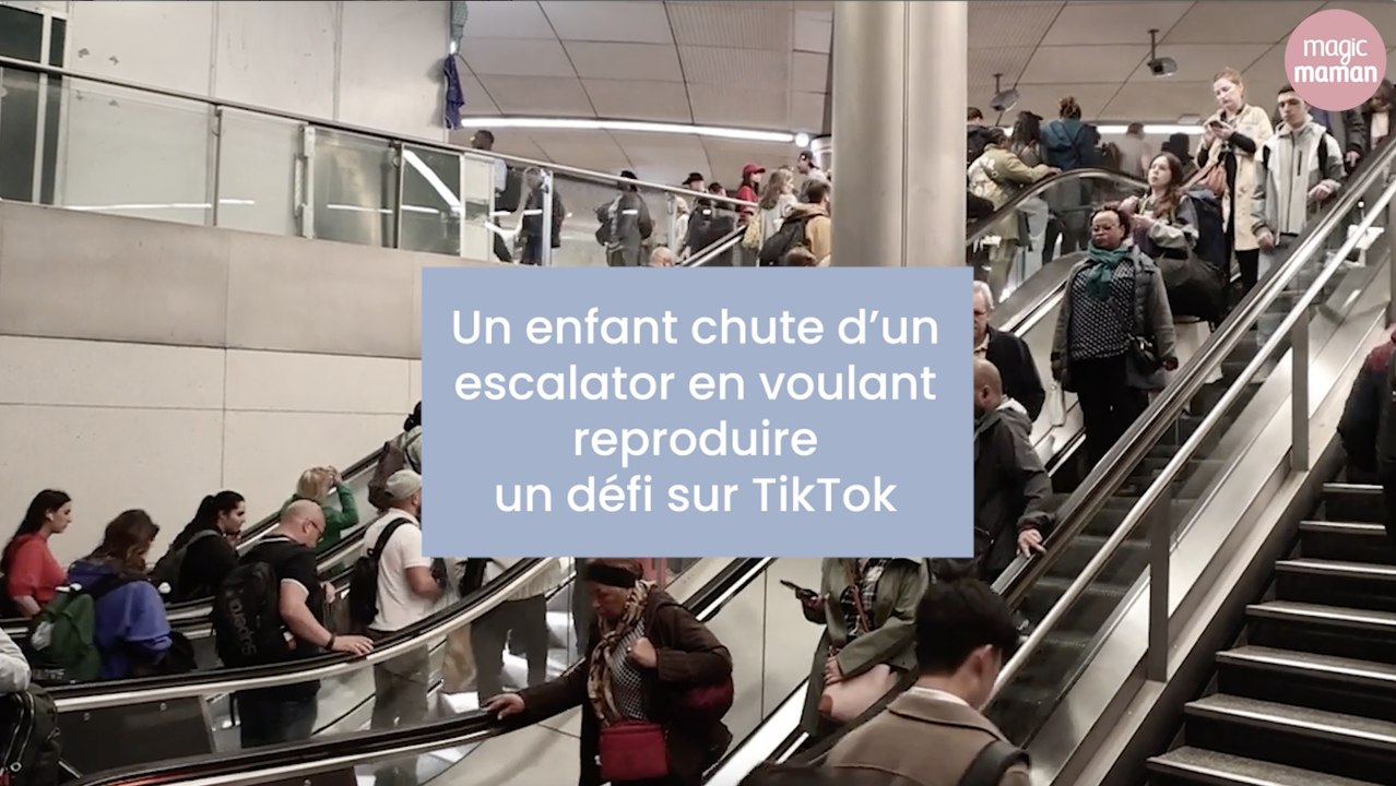 Un enfant chute d'un escalator en voulant reproduire un défi Tiktok