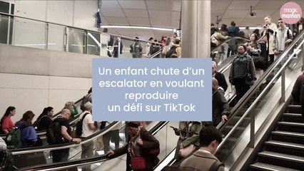 Un enfant chute d'un escalator en voulant reproduire un défi Tiktok