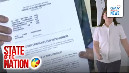 VP Sara Duterte, sinampahan ng impeachment complaint sa Kamara | SONA